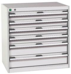 bott Műhely fiókos szekrény Bott Cubio, 80 x 80 x 52, 5 cm, 6 fiókos, szürke-szürke