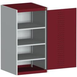 bott Műhelyszekrény Bott Cubio, 120 x 65 x 65 cm, perforált ajtó, szürke-piros