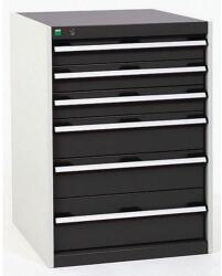 bott Műhely fiókos szekrény Bott Cubio, 90 x 65 x 75 cm, 6 fiókos, szürke-antracit