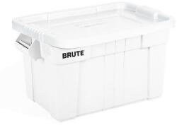 Rubbermaid Tartós műanyag tároló doboz Brute fedéllel, fehér, 75 l