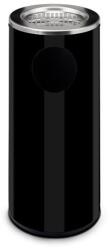 ALDA Marco kültéri fém szemétkosár hamutartóval, űrtartalma 34 l, fekete