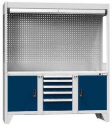 POLAK Vizsgáló munkaállomás, 1800 x 800 x 2030 mm, szürke-sötétkék