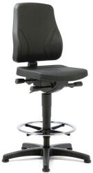 Bimossa Munkaszék Bimos All In One 9631 siklóval, lábtartóval, poliuretán üléssel, alacsony háttámlával, fekete