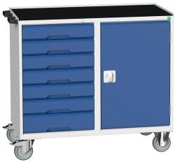 bott Karbantartó fiókos kocsi Bott Verso, 96, 5 x 105 x 55 cm, 7 fiókos, szekrényes, multiplex, szürke-kék