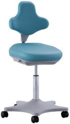 Bimossa Munkaszék Bimos Labster 9103 kerekekkel, lábtartó nélkül, bőr, zöld/szürke