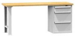 POLAK Műhelyasztal KOMBI EB4815, 1500 x 800 x 880 mm, BÜKK, szürkésszürke