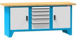 POLAK Hegesztett műhelyasztal Redig, 88 x 200 x 70 cm - manutan - 854 088 Ft