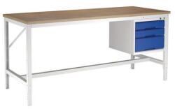 bott Verso állítható magasságú munkaasztal, multiplex, 3 fiók, 200 cm széles