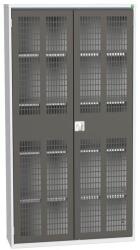 bott Műhelyszekrény polcokkal Bott Verso, drótajtók, 4 polc, 200 x 105 x 35 cm, szürke-antracit