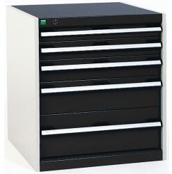 bott Műhely fiókos szekrény Bott Cubio, 70 x 65 x 75 cm, 5 fiókos, szürke-antracit