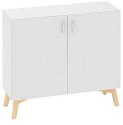 Alfa Office Alacsony szekrény Alfa Root ajtóval, 1 polc, 100 x 47 x 88, 7 cm, fehér