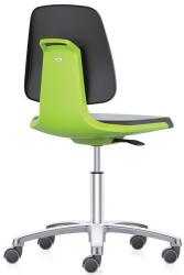 Bimossa Munkaszék Bimos Labsit 9123, háttámla Flex 3D funkcióval, bőr, alumínium kereszt, zöld/antracit