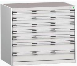 bott Műhely fiókos szekrény Bott Cubio 200, 90 x 105 x 75 cm, 7 fiókos, szürke-szürke