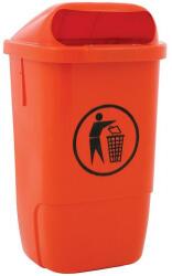 VEPA BINS Műanyag kültéri szemetes, magasság: 74 cm, narancssárga