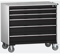 bott Cubio mobil komód, 99 x 105 x 65 cm, 5 fiók, linóleum, szürke-antracit