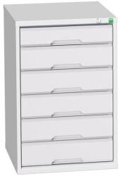 bott Műhely fiókos szekrény Bott Verso, 80 x 52, 5 x 55 cm, 6 fiókos, szürke-szürke
