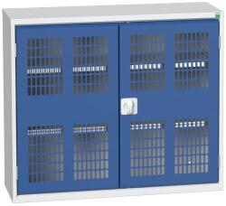 bott Műhelyszekrény polcokkal Bott Verso, drótajtó, 2 polc, 90 x 105 x 35 cm, szürke-kék