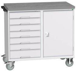 bott Karbantartó fiókos kocsi Bott Verso, 98 x 105 x 60 cm, 7 fiókos, szekrény, linóleum, szürke-szürke