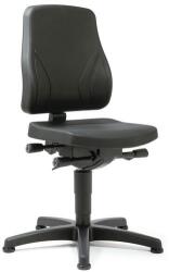 Bimossa Munkaszék Bimos All In One 9630 siklóval lábtartó nélkül, poliuretán ülés, alacsony háttámla, fekete