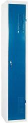 Kovona Kevin lapraszerelt elemes szekrény, 1 rész, alapvető modul, elfordítható zár, szürke/kék