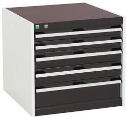 bott Műhely fiókos szekrény Bott Cubio, 60 x 65 x 65 cm, 5 fiókos, szürke-antracit