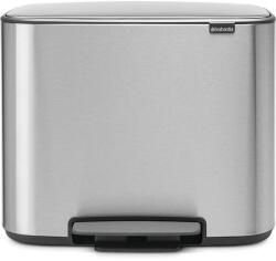Brabantia BO pedálos szemetes, 11+23 l, matt rozsdamentes acél
