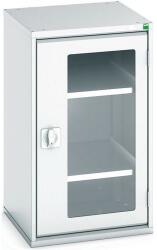 bott Műhelyszekrény átlátszó ajtókkal Bott Verso, 90 x 52, 5 x 55 cm, 2 polccal, szürke-szürke