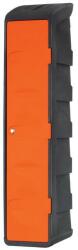 EMP Műanyag öltözőszekrény EMP, válaszfallal, 1 rész, narancssárga