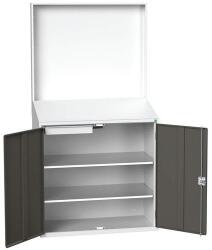 bott Workstation Economy Bott, panellel, 2 polccal, 1 fiókkal, 200 x 105 x 55 cm, szürke-antracit