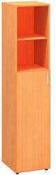 Alfa Office Alfa 500 magas, keskeny szekrény, 178 x 40 x 47 cm, nyitott polccal és ajtóval - balos kivitel, bükk Bavaria mintázat - manutan - 110 287 Ft