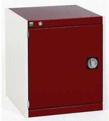 bott Cubio műhelyszekrény, 80 x 52, 5 x 52, 5 cm, perforált ajtó, szürke-piros