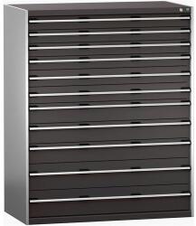 bott Műhely fiókos szekrény Bott Cubio 200, 160 x 130 x 75 cm, 11 fiók, szürke-antracit