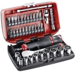 FACOM Nano racsnis és hatszögletű foglalatfej készlet 1/4" R. 181NANO Facom