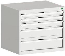 bott Műhely fiókos szekrény Bott Cubio, 70 x 80 x 65 cm, 5 fiókos, szürke-szürke