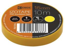 EMOS villanyszerelési PVC szigetelőszalag, 15 mm széles, 10 db, sárga