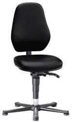 Bimossa Basic 9132 működő laboratóriumi szék siklóval, lábtartó nélkül, tartós érintkező, műbőr, magas háttámla, fekete