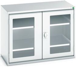 bott Műhelyszekrény átlátszó ajtókkal Bott Verso, 80 x 105 x 55 cm, 2 polccal, szürke-szürke