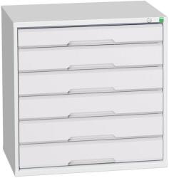 bott Műhely fiókos szekrény Bott Verso, 80 x 80 x 55 cm, 6 fiókos, szürke-szürke