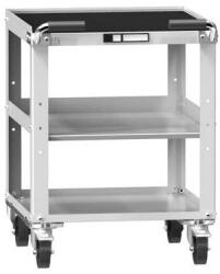 POLAK ZA műhelykocsi, 785 x 578 x 600 mm, 3 polcos, szürke