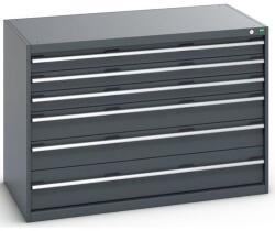 bott Műhely fiókos szekrény Bott Cubio 200, 90 x 130 x 75 cm, 6 fiókos, antracit-antracit
