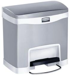 Rubbermaid Slim Jim Step On Front Step szemeteskuka, 15 l, matt rozsdamentes acél, fehér
