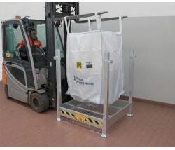 Justrite Rakható állvány Big Bag-hez, horganyzott, 900 kg, 100 x 100 cm
