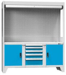 POLAK Vizsgáló munkaállomás, 1800 x 800 x 2030 mm, szürkéskék