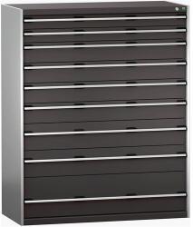 bott Műhely fiókos szekrény Bott Cubio 200, 160 x 130 x 65 cm, 9 fiókos, szürke-antracit