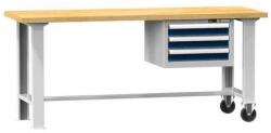 POLAK Mobil műhelyasztal MPS6-815, 1500 x 800 x 880 mm, BÜKK, szürke-sötétkék