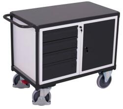 Cordes Műhelykocsi szekrénnyel és 4 fiókkal, 93 x 119 x 60 cm, szürke