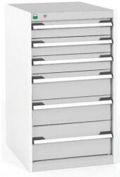 bott Műhely fiókos szekrény Bott Cubio, 90 x 52, 5 x 65 cm, 6 fiókos, szürke-szürke