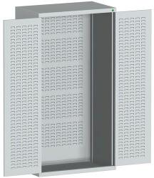 bott Műhelyszekrények perforált panelekkel doboz/doboztartókhoz, 200 x 105 x 65 cm, szürke-szürke