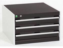 bott Műhely fiókos szekrény Bott Cubio, 40 x 65 x 75 cm, 3 fiókos, szürke-antracit