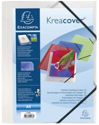 Exacompta Kreacover reszelőlapok gumival, 3 füles, átlátszó